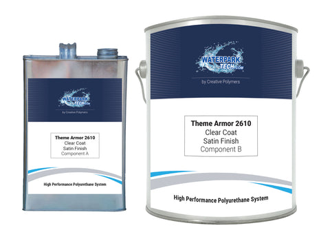 Theme Armor Clear Coat 2610 Satin Finish - pool paint renovation kit 