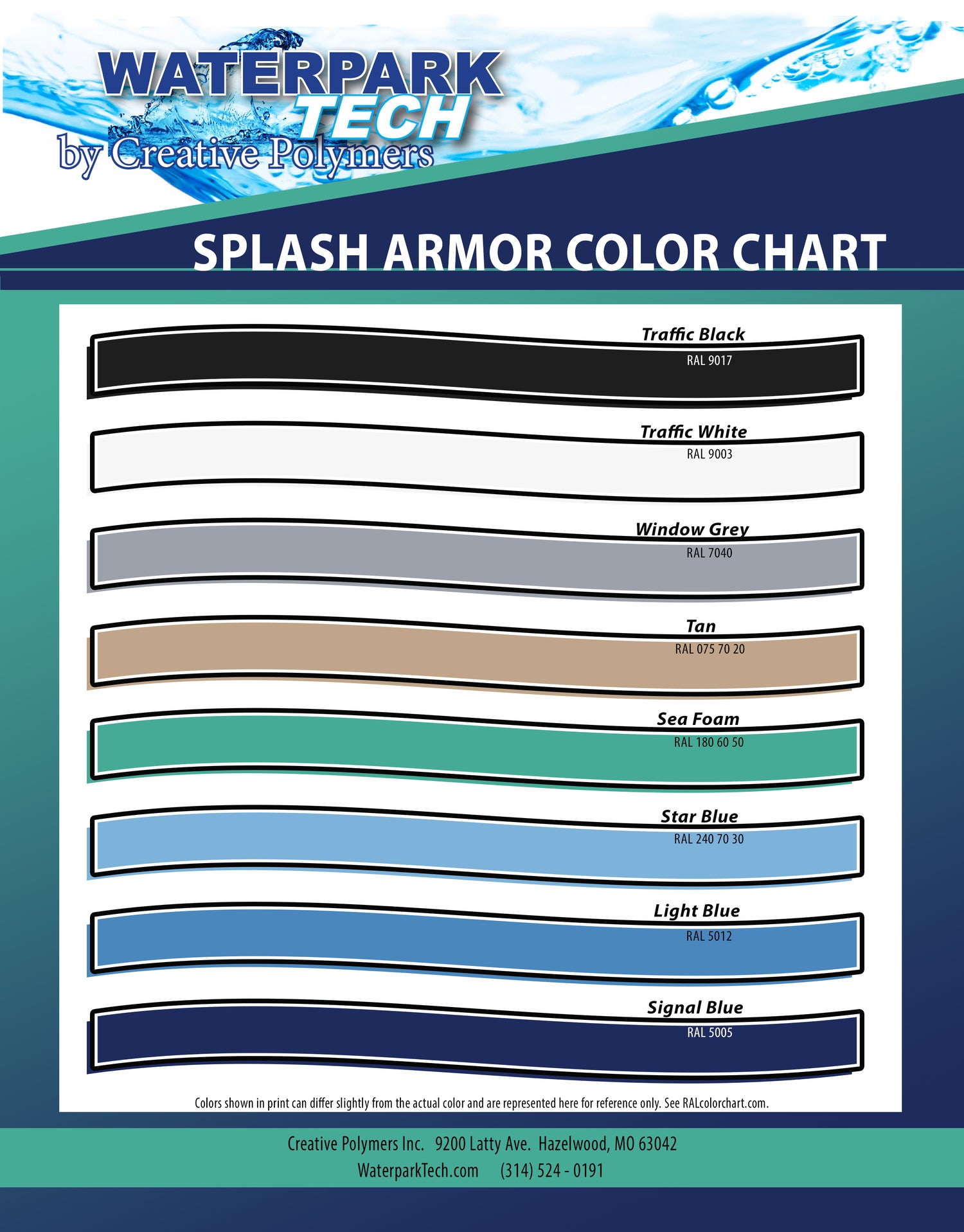 Splash Armor 2700 Pool Paint Colors